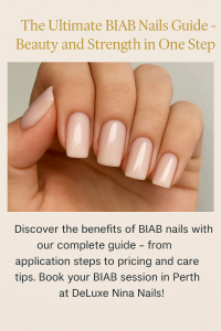 Close-up of elegant BIAB nails with a glossy pastel pink finish – featured in The Ultimate BIAB Nails Guide by DeLuxe Nina Nails in Perth